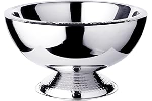 EDZARD Seau à champagne Till, double paroi, acier inoxydable poli, bord et fond martelés, ø 43 cm