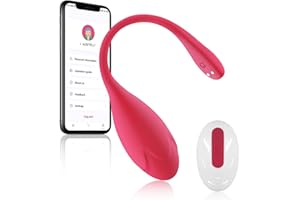 GRONGU Ejercitador Suelo Pelvico Enabled App Movil y Remoto Control - Reafirmantes de Músculo Pélvico de Mujeres, Rojo