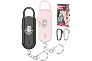 EARGRACE Personal Alarm for Women, 130 dB Reusable Loud Siren Song Emergency Security Alarm Keychain with Strobe LED Light, Small Personal Sound Safety Alarm for Women, Men, Kids, Elderly