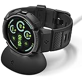 Spigen Rugged Armor Pro Case with Strap for Pixel Watch 5/4 45mm | Unibody Durable TPU Case with Adjustable Strap, Carbon Fib