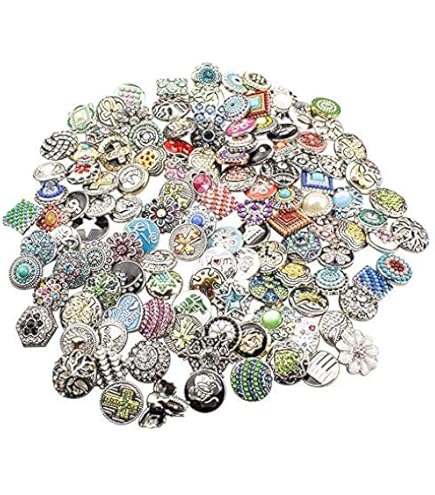 GOMAKERER 20 Boutons à Pression En Strass De Style Mixte, Breloques De Bijoux Bleues Boutons Gingembre Boutons à Pression En Cristal Breloques à Pression Pour Fabrication De Bijoux