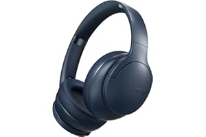 DOQAUS Casque Bluetooth sans Fil,90 Heures Casque Audio Bluetooth Microphone Intégré,3 Modes EQ,Headphones Wireless Pliable Stéréo HiFi,pour Téléphones Ordinateurs Portables-Bleu