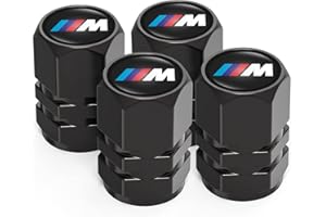 INTERTEST 4 Tappi per valvole di pneumatici per auto,sostituzione tappi parapolvere pneumatici auto compatibile con BMW M M2 M4 M5 M6 M8 X1 X2 X3 X5 X6 M135i M240i Z4 328i X7, accessori per pneumatici,nero