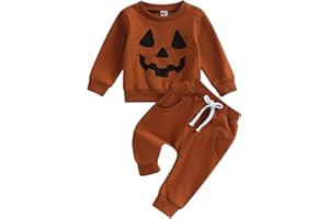 PanLidapan Halloween Baby Boy Costume Newborn Toddler Pumpkin Outfit Clothes Sweatshirt Jumper Trouser with Pockets