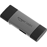Amazon Basics OTG Card Reader and Hub with Type-C, USB & Micro USB Ports | Portable Memory Card Reader Supports USB Drives, T