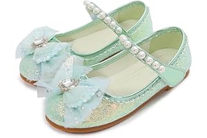 LOBTY Fille Chaussures de Princesse Enfants Paillettes Chaussures Ballerines Cristal Chaussures Sandales Mariages Boule Anniversaire Fête Noël Halloween Carnaval Chaussures