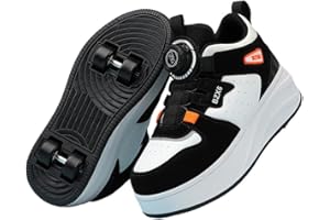 ENEN Kids Roller Skate Shoes for Boys Girls, Street Style Skateboarding Shoe Outdoor Parkour Shoes with Wheels Unisex Retractable Skating Shoes for Children's Park Sports Walking