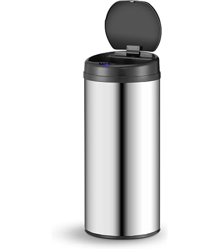 O-MART Pattumiera Intelligente Con Sensore Di Movimento – 2.2 Galloni – Design Stretto Impermeabile Per Bagno E Cucina – Apertura Touchless E Insacco Automatico - 6