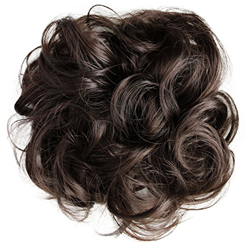 PRETTYSHOP Hairpiece Hair Rubber Scrunchie Scrunchy Updos, VOLUMINOUS, Curly or Messy Bun, Different Colors Available G4E