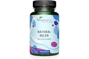 Vegavero Selenium 100mcg | 100% Natural from Mustard Seeds | Yeast-Free | 180 Vegan Capsules