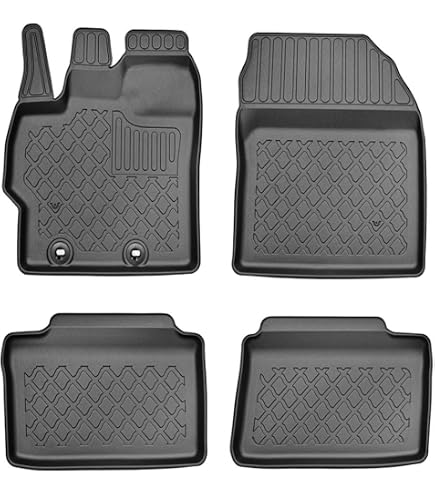 M MOTOS Tappetini Gomma Per Toyota Prius+ (dal 2011): Antiscivolo, 3 Cm Di Bordo, TPE Ecologico, 4 Pezzi - 2