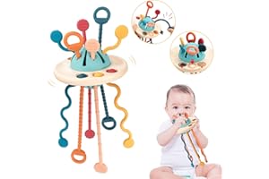 Pipihome Jouets d'Activité UFO, Jouets Montessori pour Les Tout-Petits, Jouet de Dentition UFO, Jouets D'activité Éducatifs pour la Motricité Fine