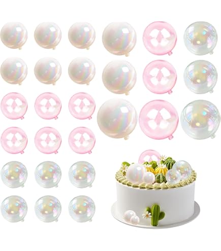 20 Toppers Per Torta In Acrilico Trasparente - Cerchi Da 10cm Per Decorazione Torte DIY - Per Compleanni, Matrimoni E Feste