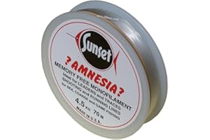 FLASHMER Sunset Amnesia Memory Free Monofilament - 10lb - Clear - 100m