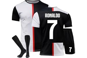 GENERIC Football Jersey Kit for Adult and Kid,2019-2020 Ronaldo Football Kits Boys' Football Training Shirts Shorts and Socks Sportswear Tracksuit