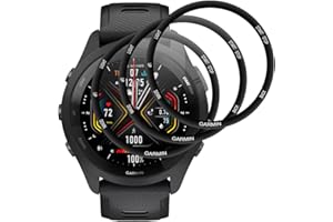 Beukei Panzer Schutz Glas für Garmin Forerunner 265, 3 Stück Panzer Schutzglas[3D Vollständige Abdeckung][9H Härte][Fingerabdruck kompatibel] schutzfolien