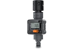 ‎BRANDSON Brandson - Digitaler Wasserzähler – Wasseruhr für den Gartenschlauch – 3/4 Zoll - 4 Modi zur Kontrolle des Wasserverbrauchs - Wassermengenzähler - Durchflussmesser - Innen- und Außeneinsatz – IPX6