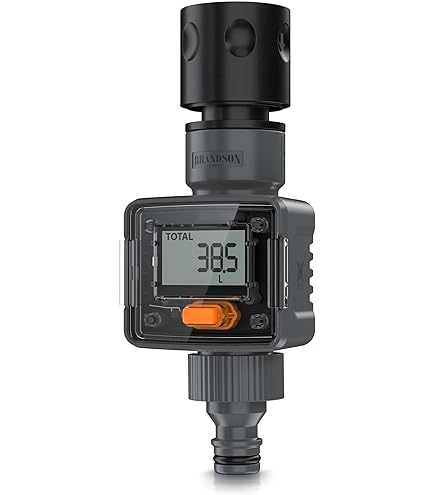 Compteur D'eau Numérique HpLive Pour Tuyau D'arrosage 3/4" - Débitmètre Pratique Pour Jardin, Affichage Clair Et Installation Facile