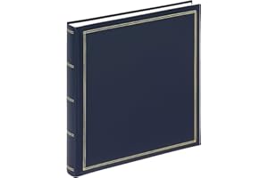 walther design album fotografico blu 34 x 33 cm similpelle goffrata, Monza FA-260-L