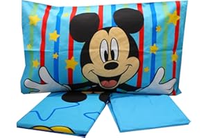 LOVETESSILE Lenzuola Letto Singolo, Completo letto Disney Mickey Mouse in Cotone per Bambini: Magiche Avventure nel Sonno con Disney Topolino!