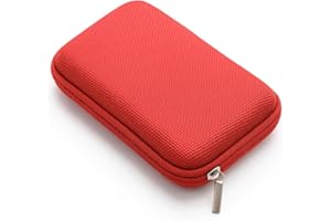 AAA PRODUCTS Protective Carrying Case for 2.5" Portable External Hard Disk Drive / SSD - For Western Digital/WD/Seagate/Sandisk/Toshiba/Samsung/LaCie - Space for Memory Cards and USB cable - Detachable Hand Strap