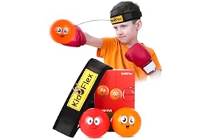 KIDOFLEX Boxing Reflex Ball, Boxing Training Balls with Adjustable Headbands, Speed Training Boxing Ball Reflex Ball for Adult Kids, Best Boxing Equipment for Training, Hand Eye Coordination and Fitness
