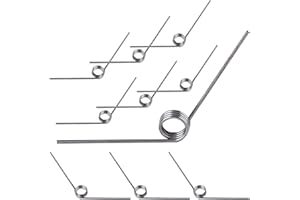 Qrity 10 Stück Kleine Torsionsfeder aus Edelstahl 304, Torsionsfedern mit 0,7 mm Drahtdurchmesser, Außendurchmesser 5mm, 3 Runden, 120° Ablenkungsfeder