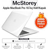 McStorey MacBook Pro A2141 Uyumlu Kristal TPU Sert Kılıf 16 in&ccedil; 2019 Touch Bar Şeffaf Koruma Koruma Şeffaf