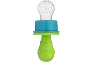 primamma Fruchtsauger für Babys und Kleinkinder, Obstsauger mit weichem und hygienischen Silikonteil, Sauger für Obst und Gemüse, ab 8 Monaten, grün Primamma Baby Fruit Feeder Dummy