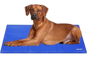 LMLMD Ttapis Rafraichissant Chien, Tapis en Gel Auto-refroidissant pour Animaux de Compagnie, non Toxique, – Tapis en Gel Absorbant la Chaleur pour Garder la Glace fraîche en été, 90 * 50cm（L）
