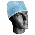 Filtra® Disposable Doctor's Cap | Men's Surgeon Cap | Nonwoven | Elasticated Back | Machine Made | Box of 100 (Blue)