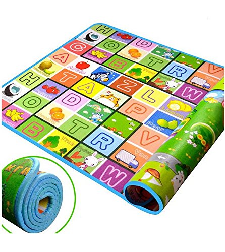 niceEshop(TM) Baby Crawling Mat Both Sides Baby Toy Play Mat Carpet Child Game Pad (Multicolor)