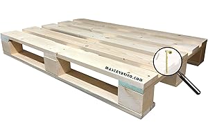MASTERBRICO Pallet epal 120x80 in legno di abete di qualità, creati a mano, bancali nuovi mai usati, con ottima finitura ideale per arredo interno e esterno, non verniciati