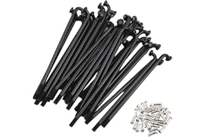 S SENQI Lot de 28 rayons de vélo électrique en acier 12 G avec capuchon en cuivre Noir