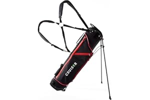 Cruiser Golf CR-Lite 7" Stand Bag | Lightweight, Slim Standbag with Padded Double Shoulder Straps | 4-Way Divider for 10 Clubs | 3 Pockets, Grab Handle, Rain Hood