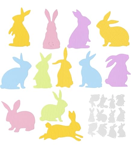 Lot De 6 Matrices De Découpe En Métal En Forme De Lapin De Pâques