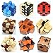 Produktbild Joyeee 9 Stück 3D Magic Wooden Brain Teaser Puzzle #3- Diamond Cube Interlocking Jigsaw Puzzles for Teens and Adults - Challenge Your Logical Thinking - Ideal Gift and Decoration