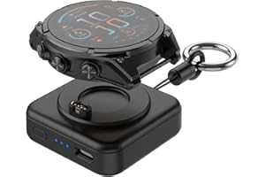 KISSMART Chargeur pour Garmin Watch - 1200mAh Chargeur Portable pour Garmin Vivoactive 6 5, Fenix 8 7X 6, Venu 3s 3 2, Instinct 3 2, Forerunner 165 265 965, Approach S70 S62 S50 S44, Epix Pro 2, Tactix 8 7