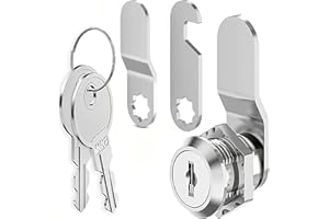 Litensh - Cerradura de buzón, seguridad con llaves idénticas, leva de metal para plata, barril para buzón y cajones, armario de 16 mm