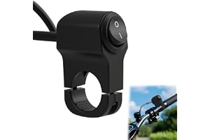 12 V motorcykel ATV vattentät styrbrytare i brandsäker ABS, 50 cm kabel, för elcykel, motorcykel och trehjuling, LED-strålkas