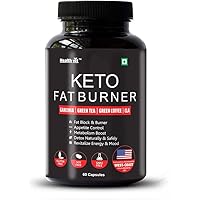 Healthvit Keto Fat Burner With Garcinia, Green Tea, Green Coffee, CLA 60 Capsules
