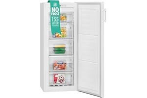Bomann® Gefrierschrank Nofrost freistehender Tiefkühlschrank 155 Liter Nutzinhalt | No Frost - nie wieder abtauen - Schnellgefrierfunktion u. MultiAirflow-System | Türanschlag wechselbar | GS 7325.1