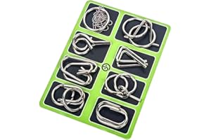 GENERIC Metal Brain Teaser Puzzles, Logic Brain Teaser Metal Puzzle Metals Ring IQ puzzles Difficult Games - Ideal Intelligence Toys Gifts for Kids and Adults (03)