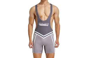 AIEOE Men's Wrestling Singlet Jockstrap Leotard Jock Ringer Jersey Weight Lifting Bodysuit One Piece Sleeveless Wrestling Suit Sport Jumpsuit Athletic Supporters