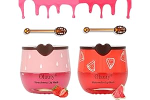 TITIMORE 2Pcs Bee Lip Balm Honey Pot,Watermelon & Strawberry Lip Mask,Propolis Moisturizing Lip Sleeping Mask Reduces Lip Lines,Hydrating Prevention Dry and Cracked Lip Scrubs Exfoliator Honey Lip Balm