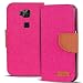 Produktbild Honer 5X Hülle, Conie Mobile Textil Booksytle Handyhülle, Klapptasche, Kartenfächer, Silikon Schale, Wallet Schutzhülle in Pink