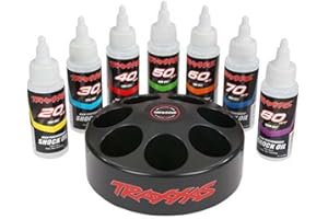 Traxxas 5038X Lot d'huiles Silicone Amortisserurs 20/30/40/50/60/70/80WT + Carrousel