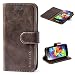 Produktbild Mulbess Ledertasche im Ständer Book Case / Kartenfach für Samsung Galaxy S5 mini Tasche Hülle Leder Etui,Vintage Braun