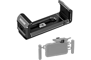 NEEWER T5 T7 T9 SSD Halterung für iPhone 15 Pro Max Handykäfig PA023 PA024, 2,2"-3"/55-75mm SSD Klemme, kompatibel mit Samsung mit 1/4" Schraube, verdrehsicherer abgeschrägter Kante, Cold Shoe, UA051