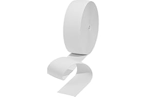 HERZONE Fascia elastica da 20 m, larghezza 5,5 cm, colore bianco, forte elastico, elastico in gomma, per la casa, accessorio per il cucito, fai da te (bianco, 5,5 cm)